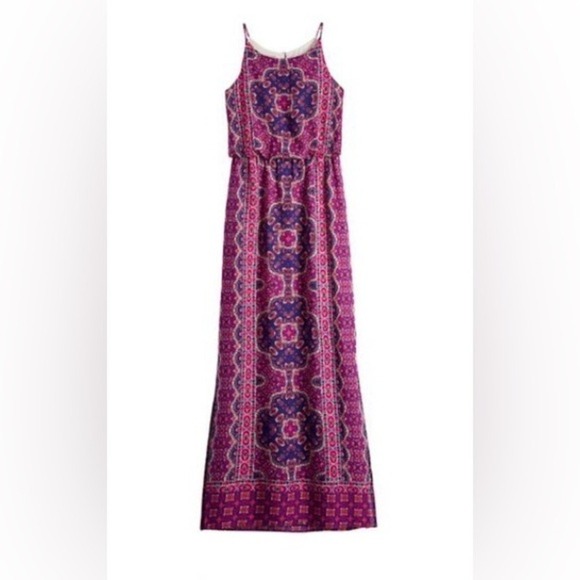 Reneec Dresses & Skirts - ✨NWT Renee‎ C Maxi Dress Geometric Print Halter Neck Sleeveless Women Size XL